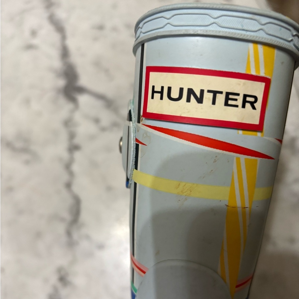 Hunter Kids Light Blue Patterned Rain Boots - Picture 8 of 9